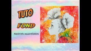 Tuto Fond avec matériels aquarellables quotcoloriage adultequot [upl. by Stanfield]