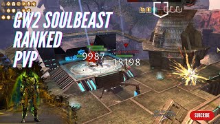 GW2 POWER BERSERKER SOULBEAST RANGER RANKED PVP  FULL MATCH [upl. by Ehpotsirhc]