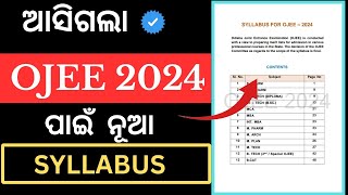 OJEE 2024 New Syllabus  OJEE Syllabus 2024  Syllabus For OJEE 2024  OJEE 2024 [upl. by Llednyl739]