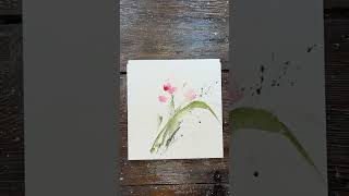 Beginner Watercolor tutorial artclasses shorts art watercolor intuitive shortsvideo [upl. by Lucais92]