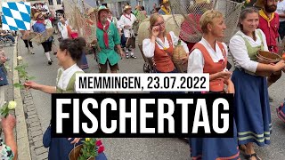 23072022 Memmingen Festlicher Zug des Fischerkönigs mit Gefolge am Memminger Fischertag [upl. by Sanburn]