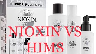 Nioxin Hair Loss Shampoo VS Hims Thickening Shampoo REVIEW [upl. by Inattyrb]