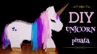 DIY UNICORN pinata 🦄  Birthday party Unicorn Pinata 💕 [upl. by Stoller578]