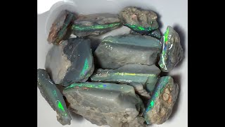 TOP TOP TOP GEM SEMI BLACK Lighting Ridge just landed Lapidary Cutters Outback opal Hunters [upl. by Notgnilliw926]