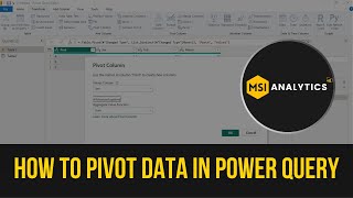 How to Pivot Data in Power Query  Microsoft Power BI [upl. by Berwick470]