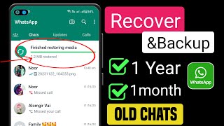 How to Recover Old Whatsapp Deleted Messages  Restore Whatsapp Chat in the absence off Backup [upl. by Nylatsirhc449]