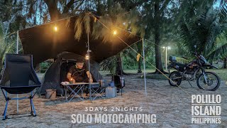 SOLO MOTOCAMPING BRIÑAS BEACH RESORT POLILLO ISLAND QUEZON SILENT VLOGRELAXINGFIRE MAPLEOUTIN [upl. by Lust]