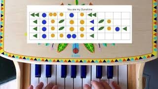 Djeco Piano how to play You are my sunshine [upl. by Hedvig646]