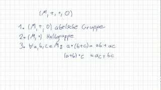 Mathematik für Informatik Studenten 42  Algebraische Grundstrukturen  Ringe [upl. by Aniram]