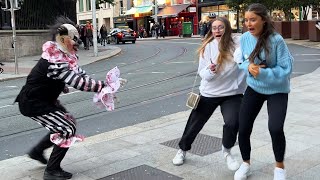 Crazy clown in the city prank [upl. by Marras41]