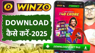 Winzo App Kaise Download Karen  How To Download Winzo App  Winzo App Download [upl. by Anawahs]