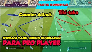 Formasi Seperti Ini sering digunakan Para Pro Player  Counter Attack dibuat tikitaka  PES 2021 [upl. by Ehman]