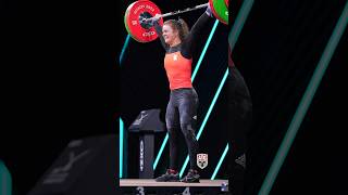 Nina Sterckx 59kg 🇧🇪 99kg  218lbs Snatch PR snatch slowmotion weightlifting [upl. by Mis]