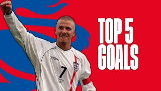 David Beckhams best England goals  Top Five [upl. by Kind235]