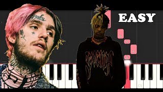 XXXTentacion amp Lil Peep  Falling Down EASY Piano Tutorial [upl. by Germin]