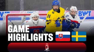 Highlights Slovakia vs Sweden  2024 U18WomensWorlds [upl. by Braasch216]