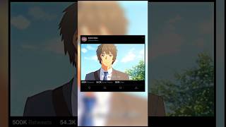 Your name x Tor Ak kothai ❤️✨ anime animeedit editing viralvideo tranding love [upl. by Einavoj]