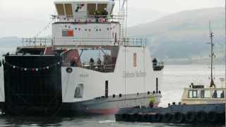 Ferry launch at Ferguson Shipbuilders 17122012 [upl. by Aprile]