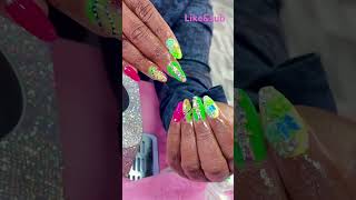 Multicolored nails naildecoration nailart nailtech [upl. by Adine]