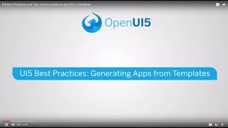 UI5 Best Practices and Tips Generating Apps from Templates [upl. by Oicnecserc]