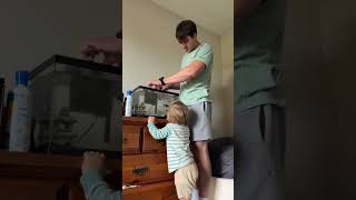 He is so cute 🩷🥹youtubeshorts shortsvideo rustyn funny addiemccracken family [upl. by Lyris]