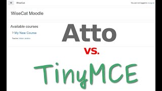 Using TinyMCE in Moodle [upl. by Yruy]