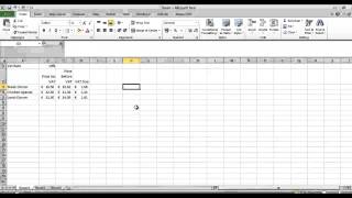 VAT calculations in Excel [upl. by Aicelaf]