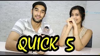 Digangana Suryavanshi and Vishal Vashishtha take up the Quick 5 quiz [upl. by Demha]