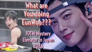 Cha EunWoo Cant Hide from Cameras 😁 JOTM Mystery Elevator in Japan day 2 31 March 2024 [upl. by Fem]