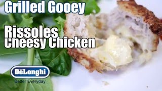 Gooey Cheesy Chicken Rissoles with the Delonghi Multicuisine [upl. by Rowen]