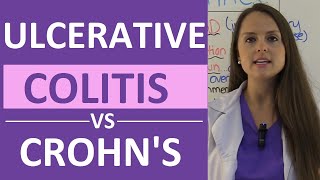 Crohns Disease vs Ulcerative Colitis Nursing  Crohns vs Colitis Chart Symptoms Treatment [upl. by Hasin329]