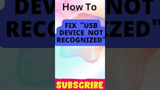 Fix USB Device Not Recognized [upl. by Jerry]