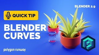 3D Plant Tutorial Using Curves in Blender 29 [upl. by Dnaleel]