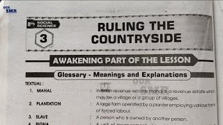 8th class social history 3rd chapter ruling the countryside question amp answers guide notes workbook [upl. by Leivad]