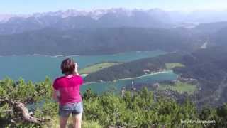 Herzogstand Blick auf Walchensee und Karwendel by Reisefernsehencom  Reisevideo  travel video [upl. by Capp]