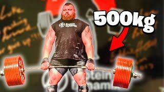 1102lb  500kg Deadlift World Record ft Eddie Hall [upl. by Adnirim]