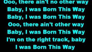 Lady Gaga  Born This Way Official Song Lyrics on Screen HD Full Version [upl. by Shela]