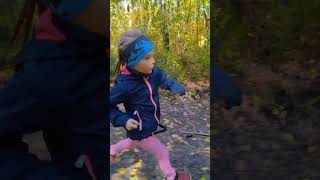 Kids canicross training 👍🤩🐾 canicross whiteswissshepherd runningwithchildren [upl. by Able392]