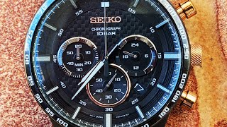 SEIKO SSB361P1 SPORT CARBON CHRONOGRAPH [upl. by Oicapot]