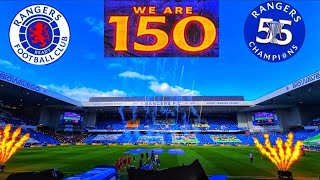 Rangers 10 Aberdeen 5322  150 Year Anniversary Celebration Tifo [upl. by Lapo]