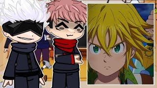 Jujutsu Kaisen React to Meliodas  Nanatsu no Taizai  TikTok  Gacha React [upl. by Lulu]