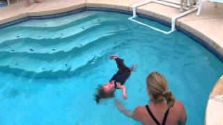 LILY 1 YEAR OLD LEARNS TO FLOAT [upl. by Andrel303]