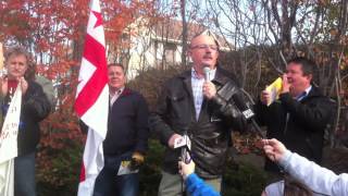 Yvon Godin lors de la manifestation contre la réforme de lassuranceemploi [upl. by Pail]