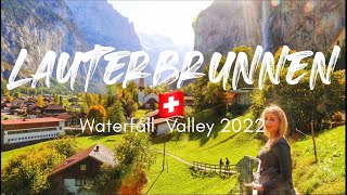 Swiss Village Lauterbrunnen  Beautiful Valley In Switzerland  Waterfall  2022 [upl. by Fiann]