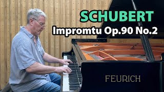 Schubert Impromptu Op90 No2  P Barton FEURICH piano [upl. by Akerley]