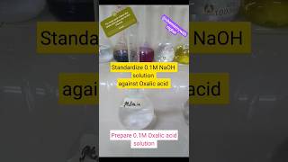 Standardize 01M NaOH against oxalic acid chemistrywithnighat yt science titration chemistry [upl. by Nadabus]