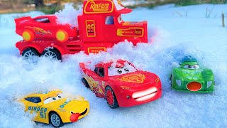 Looking For Lightning McQueen Chick Hicks Cruz Ramirez Jackson Storm cars [upl. by Ayotahs]