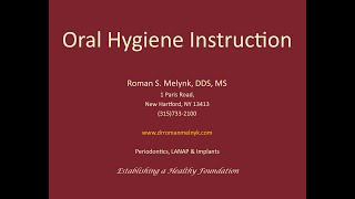 Oral Hygiene Instructions for the Periodontal Patient [upl. by Mungam875]