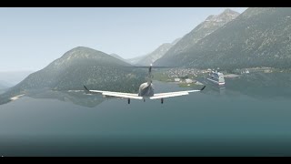 X Plane 11  Landing at skagway [upl. by Gnilyarg]