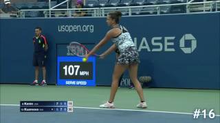 23 aces of Viktoria Kuzmova in semifinal against Kenin [upl. by Sheree]